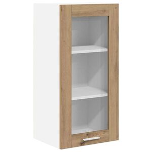 vidaXL Mueble colgante con puerta Roble artesanal 40 x 31 x 80 cm