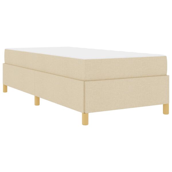 vidaXL Estructura de cama con colch&oacute;n Crema 80 x 200 cm tela