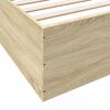 vidaXL Estructura de cama madera de ingenier&iacute;a roble Sonoma 200x200 cm