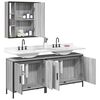 vidaXL Set de muebles de baño 3 pzas madera contrachapada gris sonoma