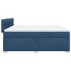 vidaXL Cama box spring con colch&oacute;n tela azul 180x200 cm