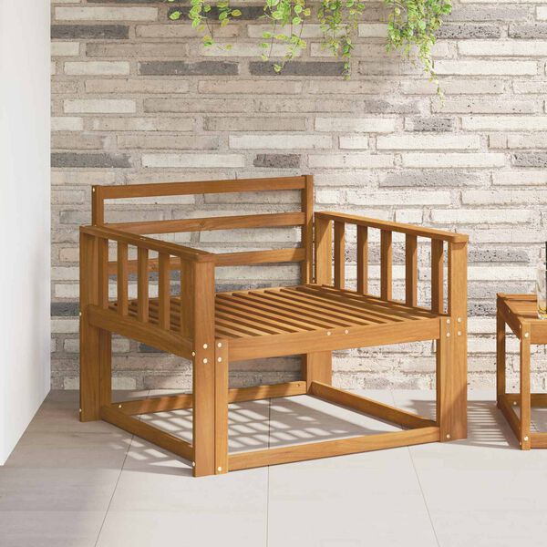 vidaXL Sof&aacute; intermedio de exterior Madera de Acacia S&oacute;lida Natural