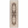 vidaXL Alfombra Runner FLORNES Tejido Estampado topo 67 x 150 cm PP