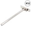vidaXL Soportes flotantes para estantes 12uds invisibles acero carbono
