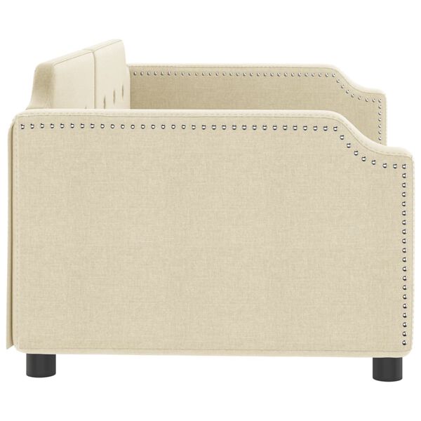 vidaXL Sof&aacute; cama sin colch&oacute;n tela crema 80x200 cm