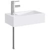 vidaXL Lavabo de ba&ntilde;o con grifo y desag&uuml;e Cromado 45,5 x 25,5 x 13 cm