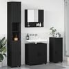 vidaXL Juego de muebles de ba&ntilde;o con caj&oacute;n con puerta 4 pcs Negro