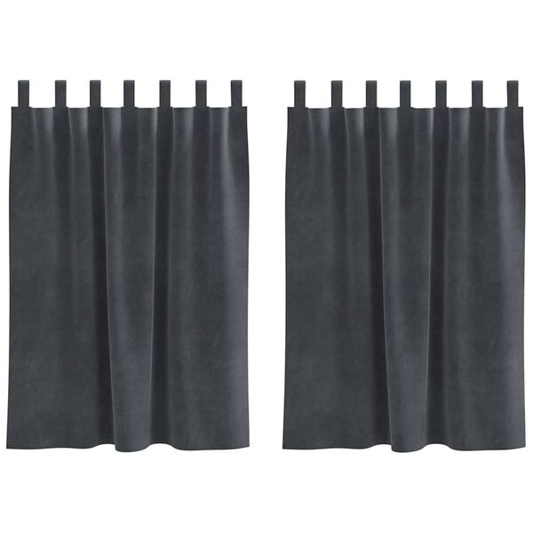vidaXL Cortinas opacas 2 pcs Gris Claro 140 x 140 cm Terciopelo