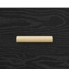 vidaXL Aparador Roble Negro 69,5 x 34 x 90 cm Madera de ingenier&iacute;a