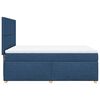 vidaXL Cama box spring con colch&oacute;n tela azul 160x200 cm