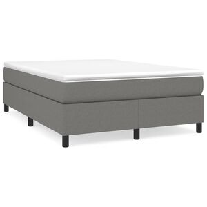 vidaXL Estructura de cama con somier tela gris oscuro 140x190 cm