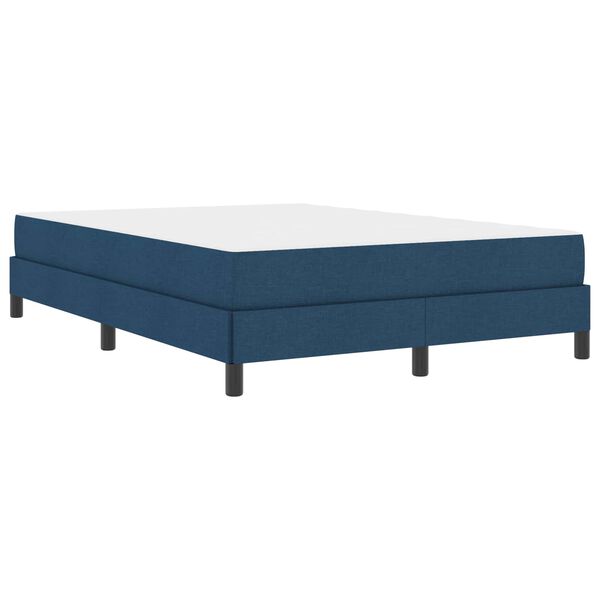 vidaXL Cama tipo Box Spring con colch&oacute;n Azul 140 x 200 cm tela