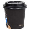 vidaXL Vasos de papel para caf&eacute; con tapas 500 uds negro 120 ml