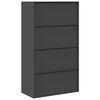vidaXL Armario de almacenamiento 2 pcs Negro 80 x 40 x 140 cm Acero