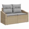 vidaXL Conjunto de sof&aacute; de jard&iacute;n con coj&iacute;n 6 pcs Beige y Gris Claro