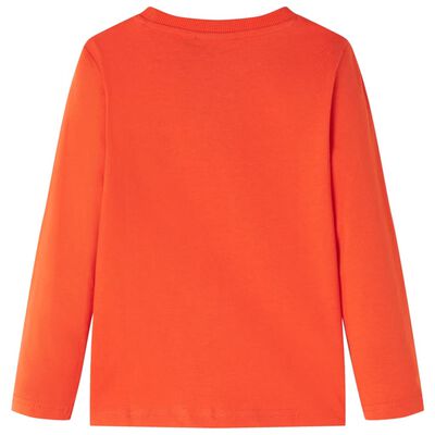 Camiseta infantil de manga larga naranja brillante 92
