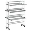 vidaXL Tendedero para ropa con ruedas aluminio 89x64x129 cm