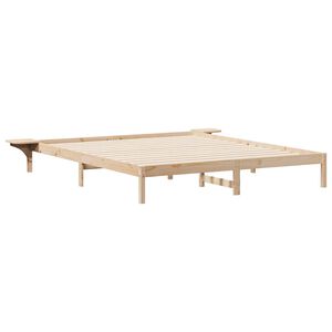 vidaXL Estructura de Cama con Mesitas Natural 200 x 210 cm