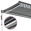 vidaXL Toldo retr&aacute;ctil autom&aacute;tico luz LED antracita blanco 450x350 cm