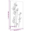 vidaXL Adorno de pared de jard&iacute;n acero corten dise&ntilde;o bamb&uacute; 105x55 cm