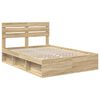 vidaXL Estructura de cama Sonoma 140 x 200 cm Madera de pino macizo
