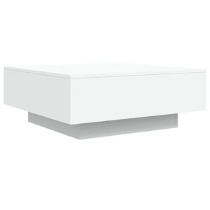 vidaXL Mesa de centro madera de ingenier&iacute;a blanco 80x80x31 cm
