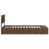 vidaXL Estructura de cama con estante Manual Roble Marr&oacute;n 100 x 200 cm