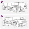 vidaXL Conjunto de sof&aacute;s de exterior 9 pcs Natural y Antracita