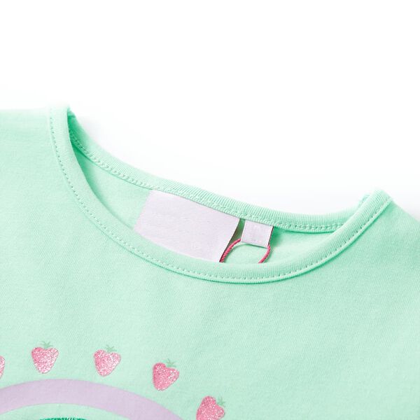 Camiseta infantil verde brillante 92
