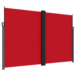 vidaXL Toldo lateral retr&aacute;ctil rojo 220x1200 cm