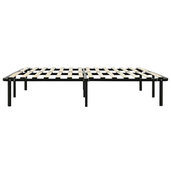 vidaXL Estructura de cama sin colchón metal negro 160x200 cm