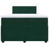 vidaXL Cama box spring con colch&oacute;n terciopelo verde oscuro 120x200 cm