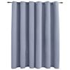 vidaXL Cortina opaca con anillas de metal gris 290x245 cm