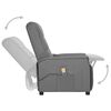 vidaXL Sill&oacute;n de masaje elevable cuero sint&eacute;tico gris