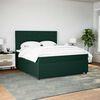 vidaXL Cama box spring con colch&oacute;n terciopelo verde oscuro 180x200 cm