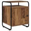 vidaXL Mesa de noche Madera envejecida Madera de ingenier&iacute;a