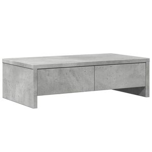 vidaXL Soporte de monitor cajones madera gris hormig&oacute;n 50x27x15 cm