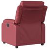 vidaXL Sill&oacute;n reclinable de cuero sint&eacute;tico rojo tinto
