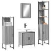 vidaXL Set de muebles de ba&ntilde;o 4 pzas madera contrachapada gris sonoma