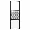 vidaXL Puerta de Vidrio 83 x 3,5 x 201,5 cm Aluminio Negro