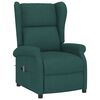 vidaXL Sill&oacute;n orejero reclinable el&eacute;ctrico de tela verde oscuro