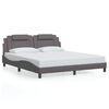 vidaXL Estructura de cama Viana con LED sin colch&oacute;n gris 180x200 cm