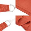 vidaXL Toldo de vela cuadrado HDPE terracota 160 g/m&sup2; 3,6x3,6 m