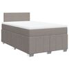 vidaXL Cama box spring con colch&oacute;n tela gris taupe 120x200 cm