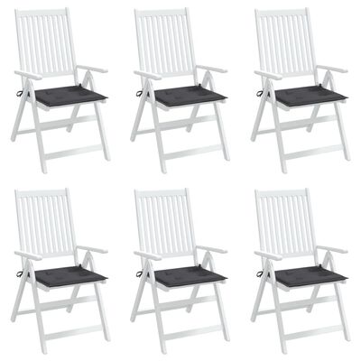 vidaXL Cojines silla de jardín 6 uds tela Oxford antracita 50x50x3 cm