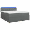 vidaXL Cama box spring con colch&oacute;n Gris oscuro 140 x 200 cm Tela