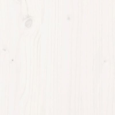 vidaXL Cama alta con escritorio madera maciza pino blanca 75x190 cm