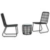 vidaXL Set de mesa y sillas de jard&iacute;n 3 piezas rat&aacute;n sint&eacute;tico negro
