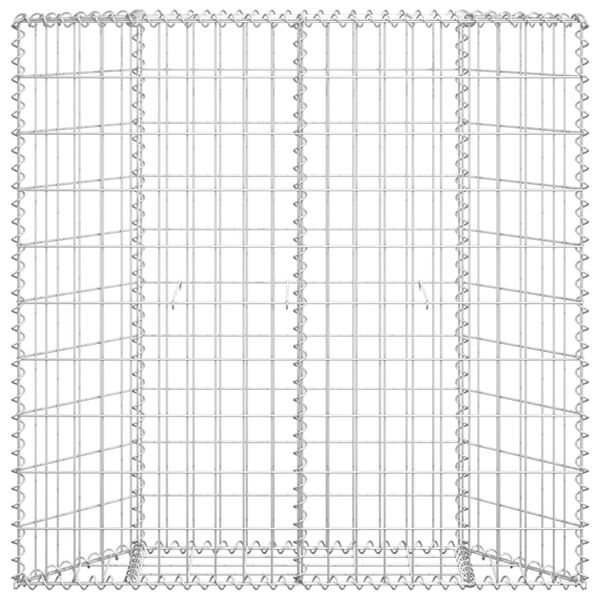vidaXL Arriate de gaviones de trapecio acero galvanizado 100x20x100 cm