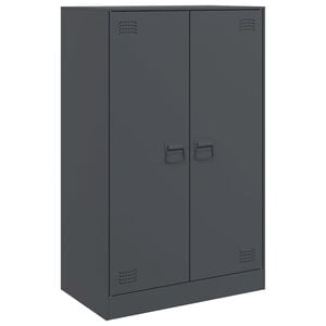 vidaXL Aparador de acero antracita 67x39x107 cm